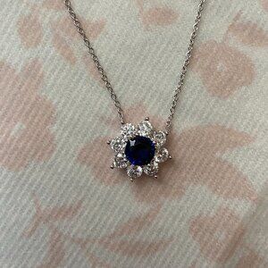 Harry Winston Sparkling Sunflower Sapphire Necklace